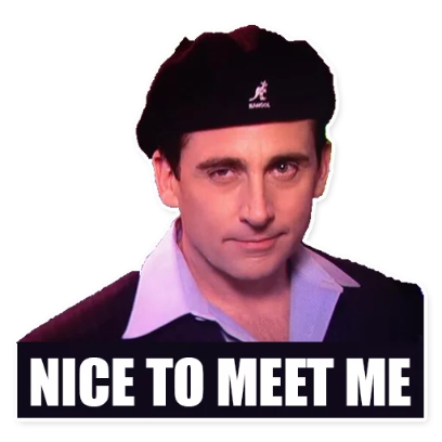 nice to meet me sticker