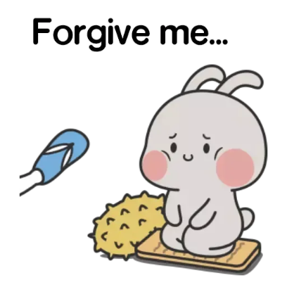 forgive me sticker
